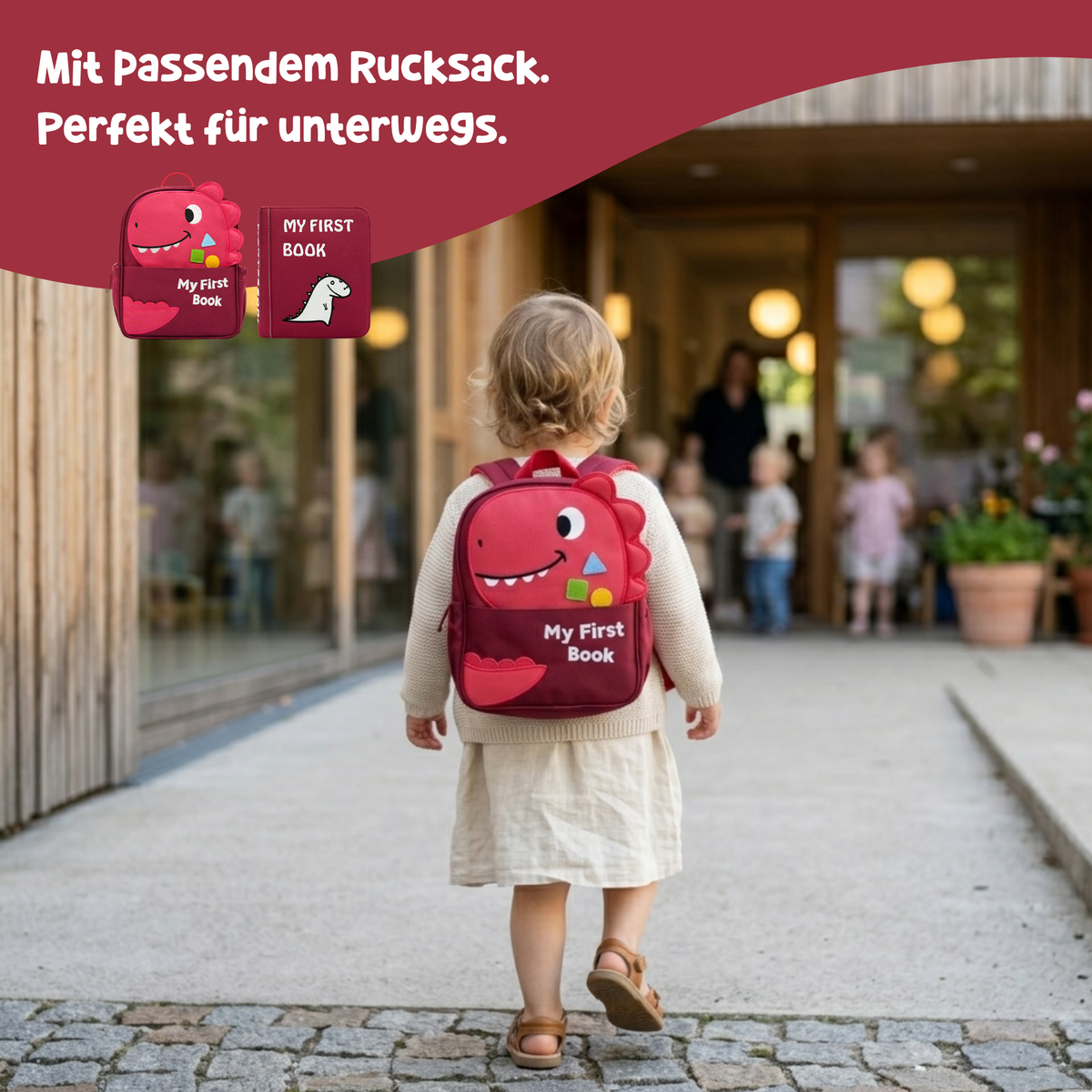 My Everyday quiet book with matching backpack – perfect on the go for toddlers from 1 year